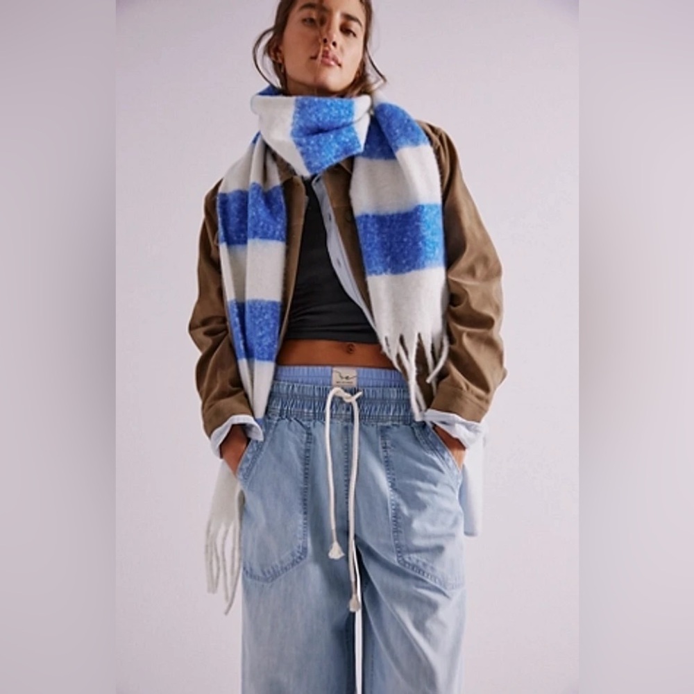 Free People Coming Home Plaid Scarf